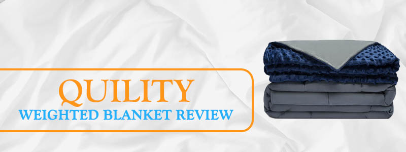 Quility 25 Lbs Weighted Blanket – 60”x80” Blue Cotton – Adult Size (New With Defects)